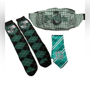 Warner Bros. Slytherin Green and Black Argyle Socks